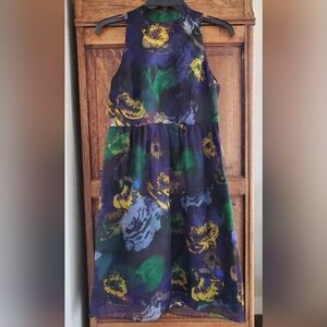 ERDEM SILK DRESS SHEER OVERLAY SIZE 4/6 EXCELLENT! GORGEOUS! LIKE NEW!